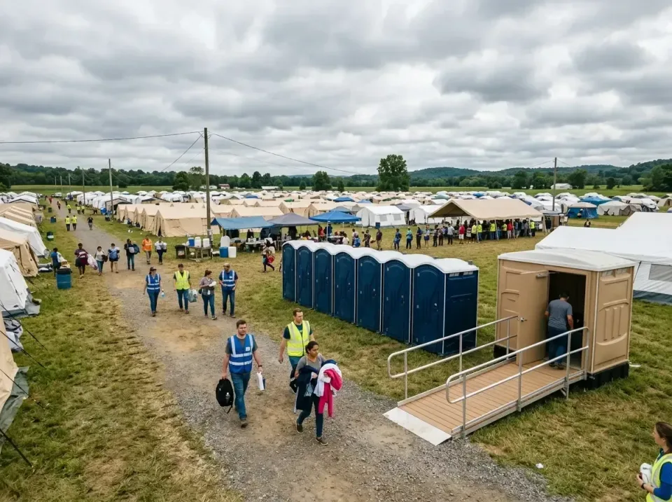 disaster-relief-camp-restrooms-010 — frequently asked questions, Dumpster & Portable Bathrooms Rental in Pleasant View, TN